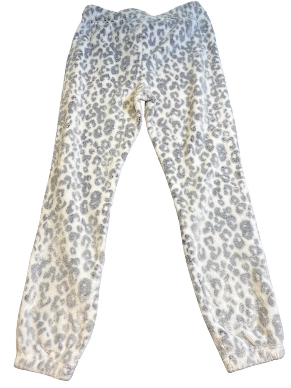UGG Gray Animal Print Plush Fleece Jogger Sweatpants Women's Small EUC So Soft!